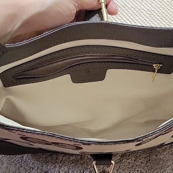 Brown and Cream Shoulder Bag - Picture 6 of 11